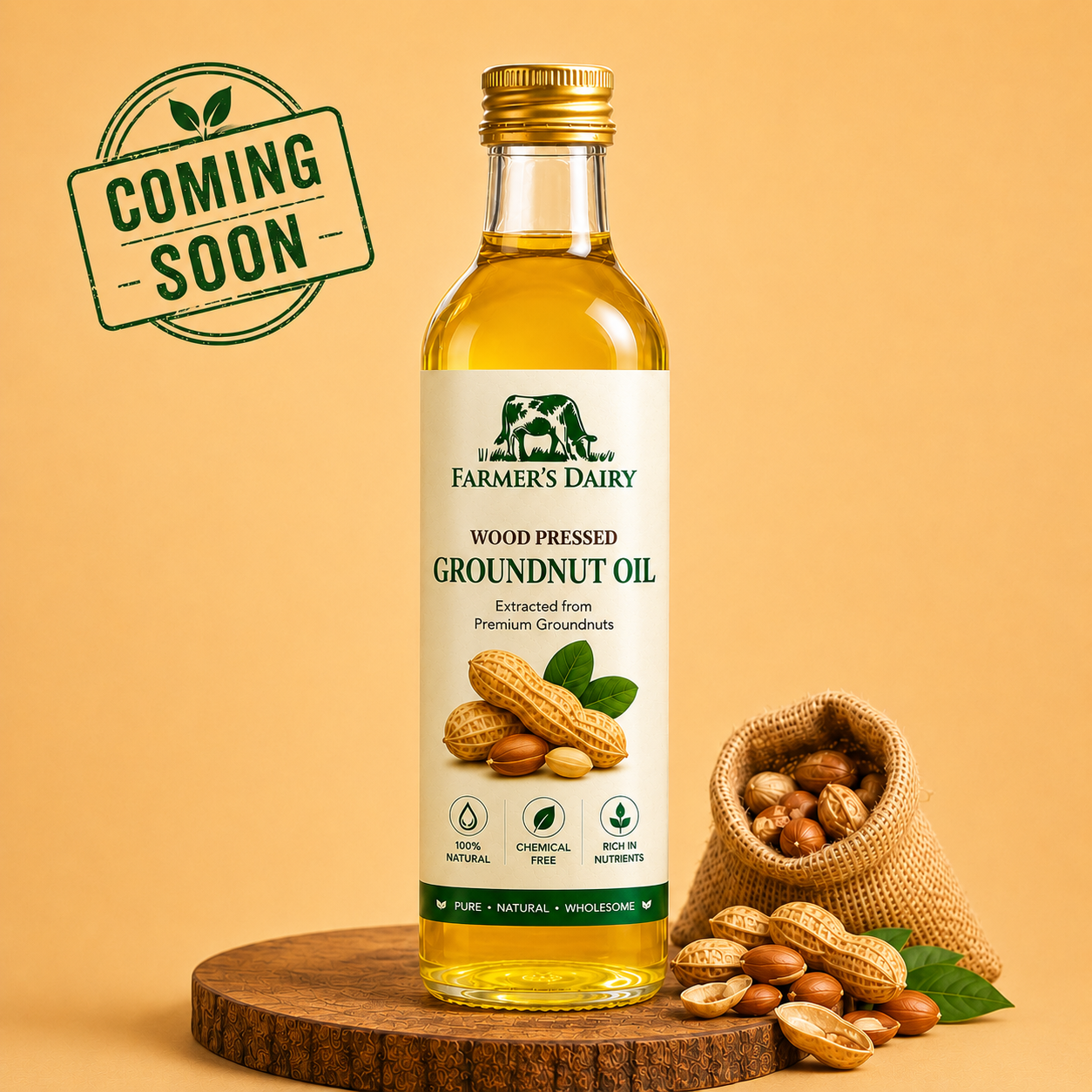 Wood Pressed Groundnut Oil